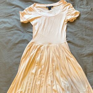 French Connection Peach Pleated Dress